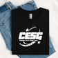 Black and White Logo Tee- GILDAN